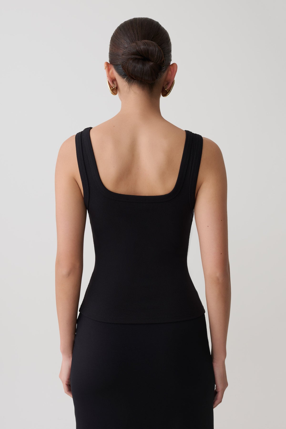 Square Neck Tank - Black