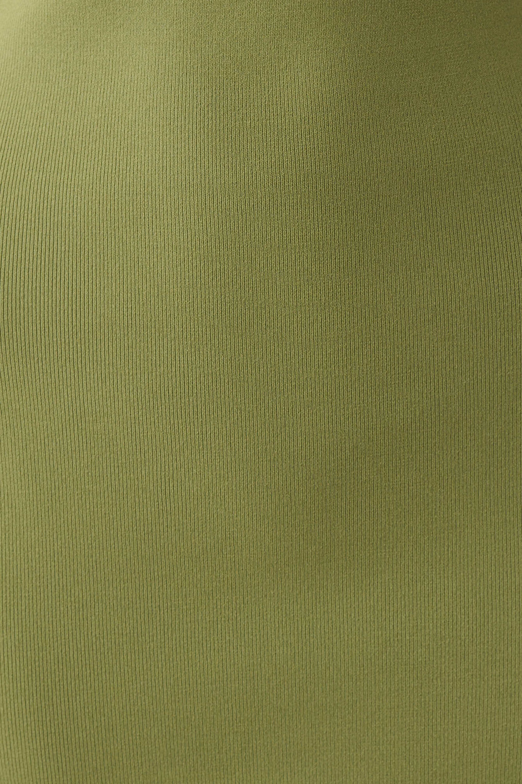 Racer Back Knee Length Knit Dress - Olive