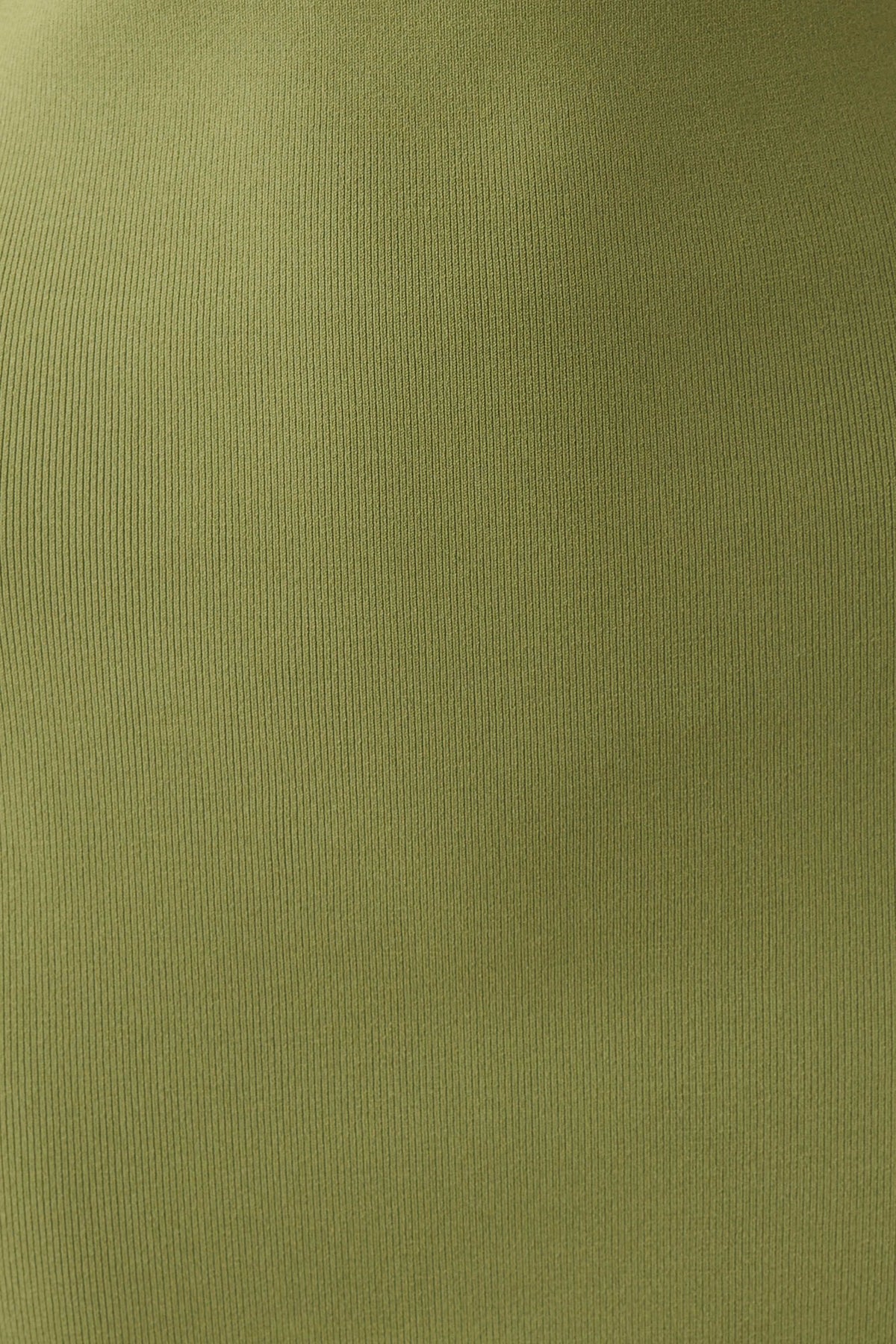 Racer Back Knee Length Knit Dress - Olive