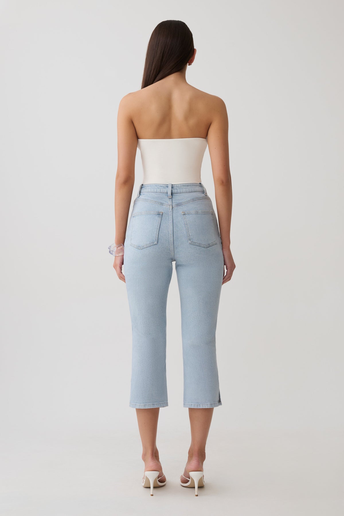 Denim Capris - Light Blue