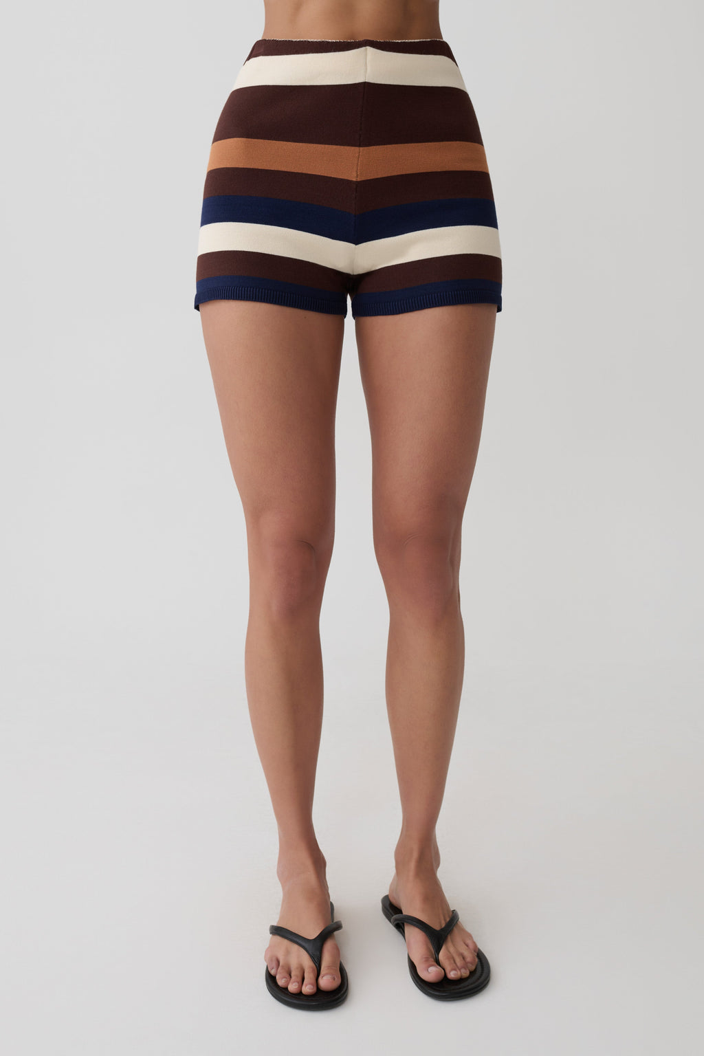 Stripe Knit Short - Navy/Neutral
