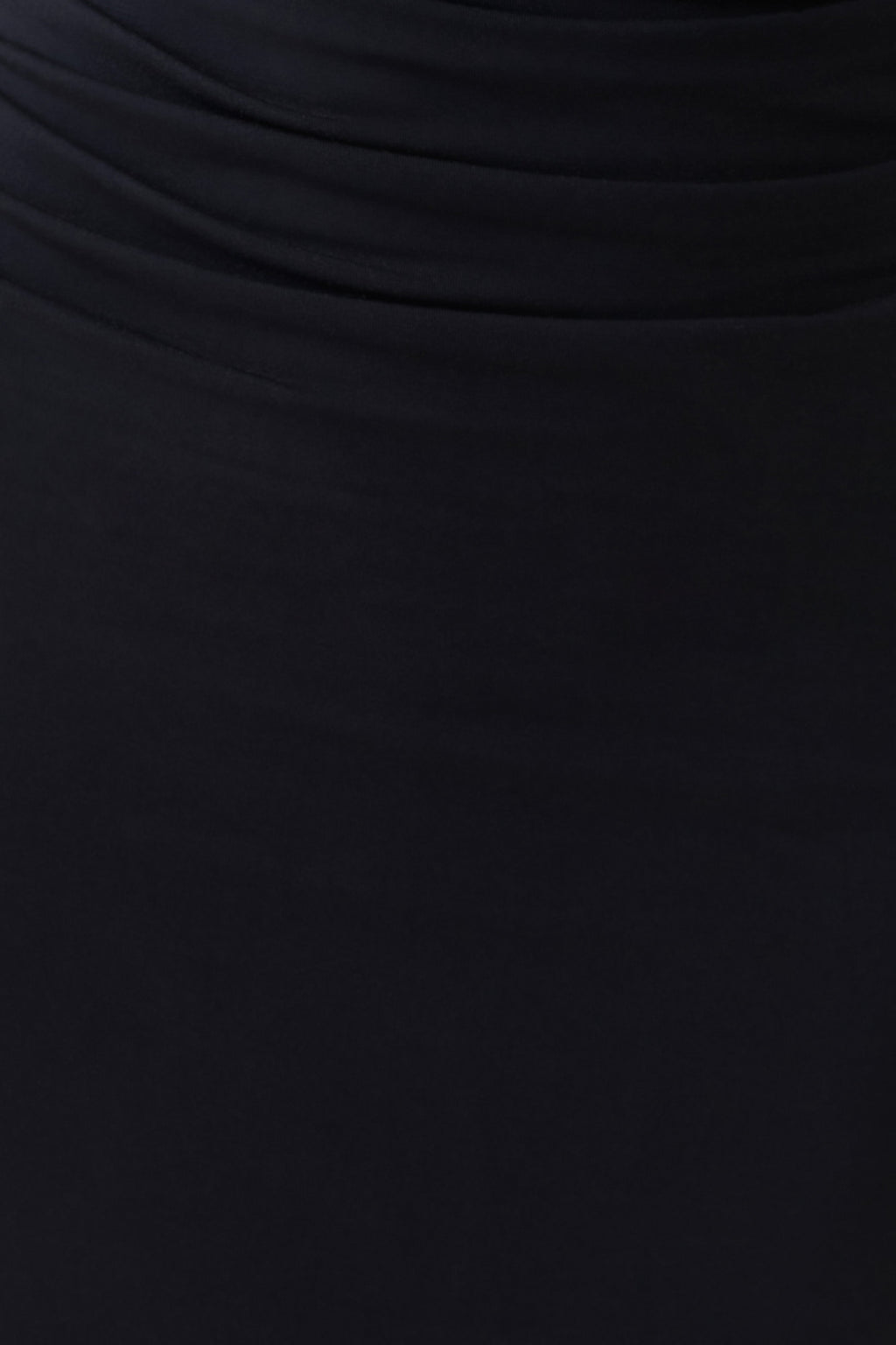 Cupro Knee Length Dress - Black