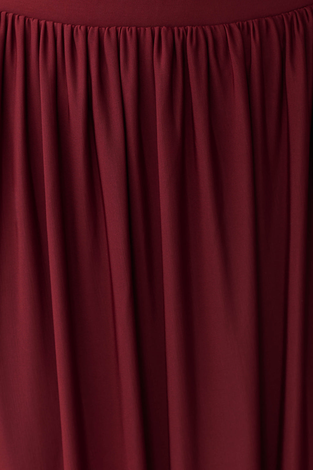 Bubble Hem Midi Skirt - Wine