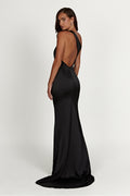 One Shoulder Gown - Black