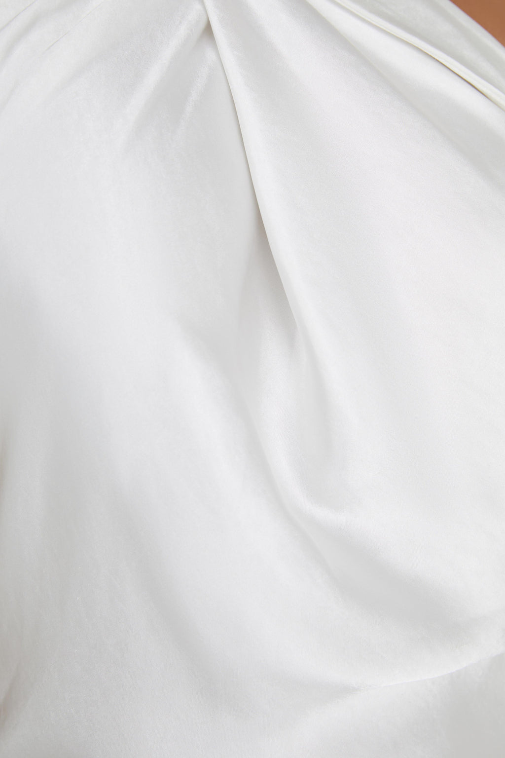 Halter Satin Gown - White