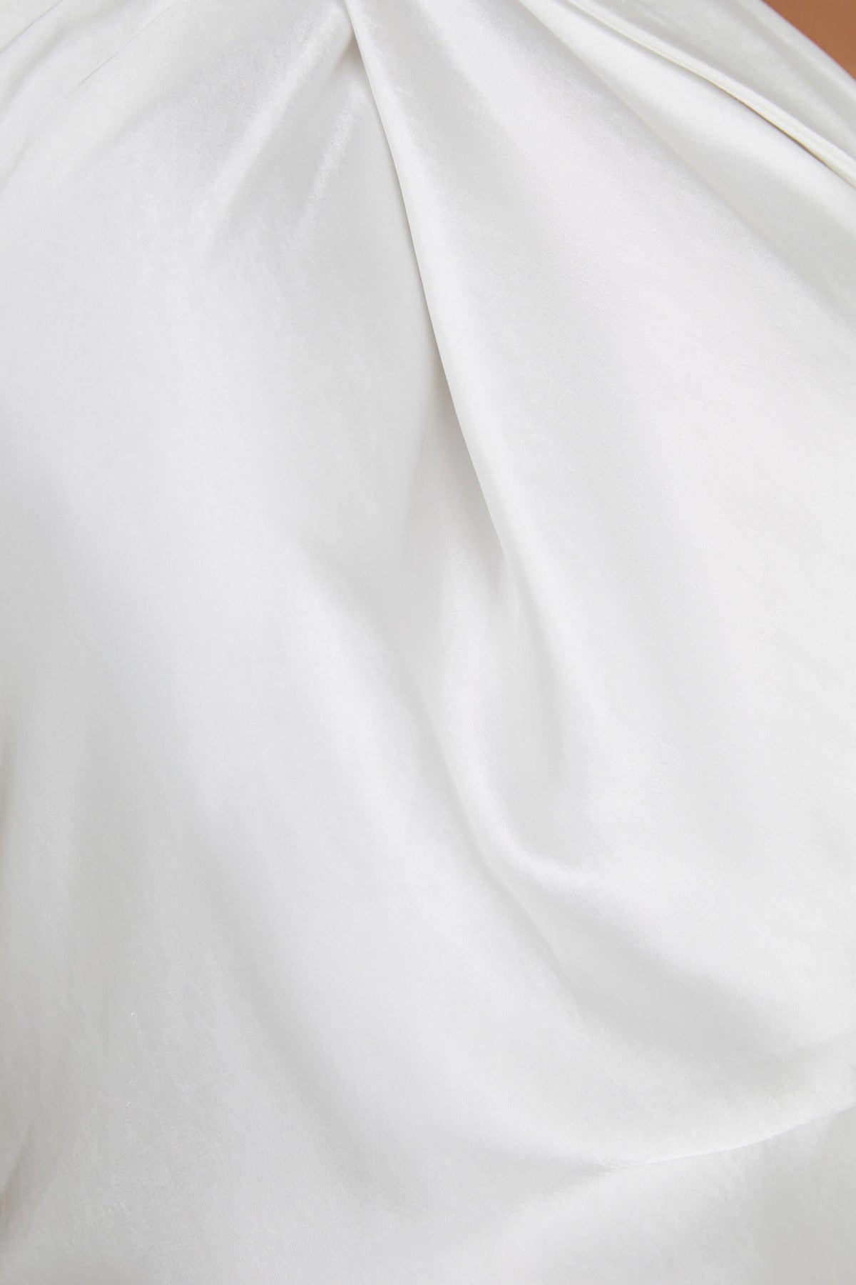 Halter Satin Gown - White