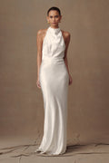 Satin Cowl Maxi Dress - Ivory