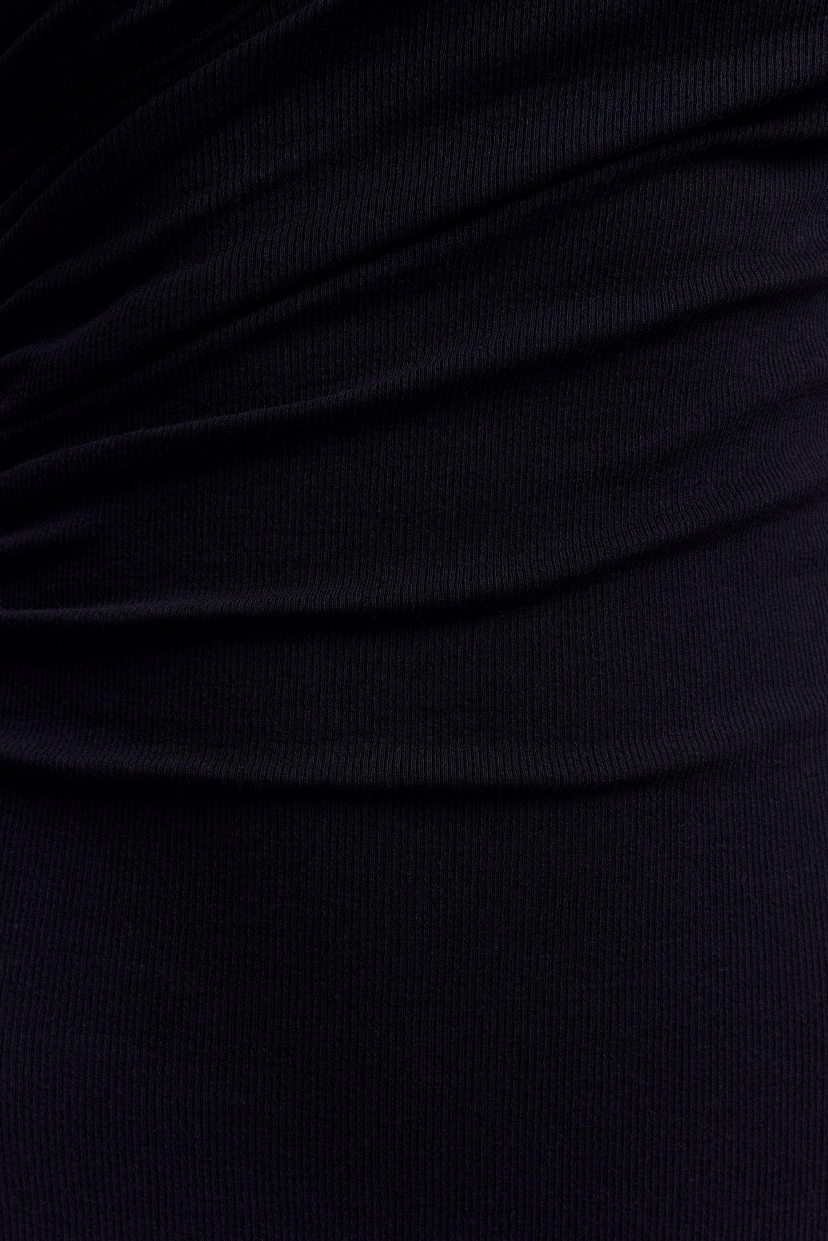 One Shoulder Modal Midi Dress - Black