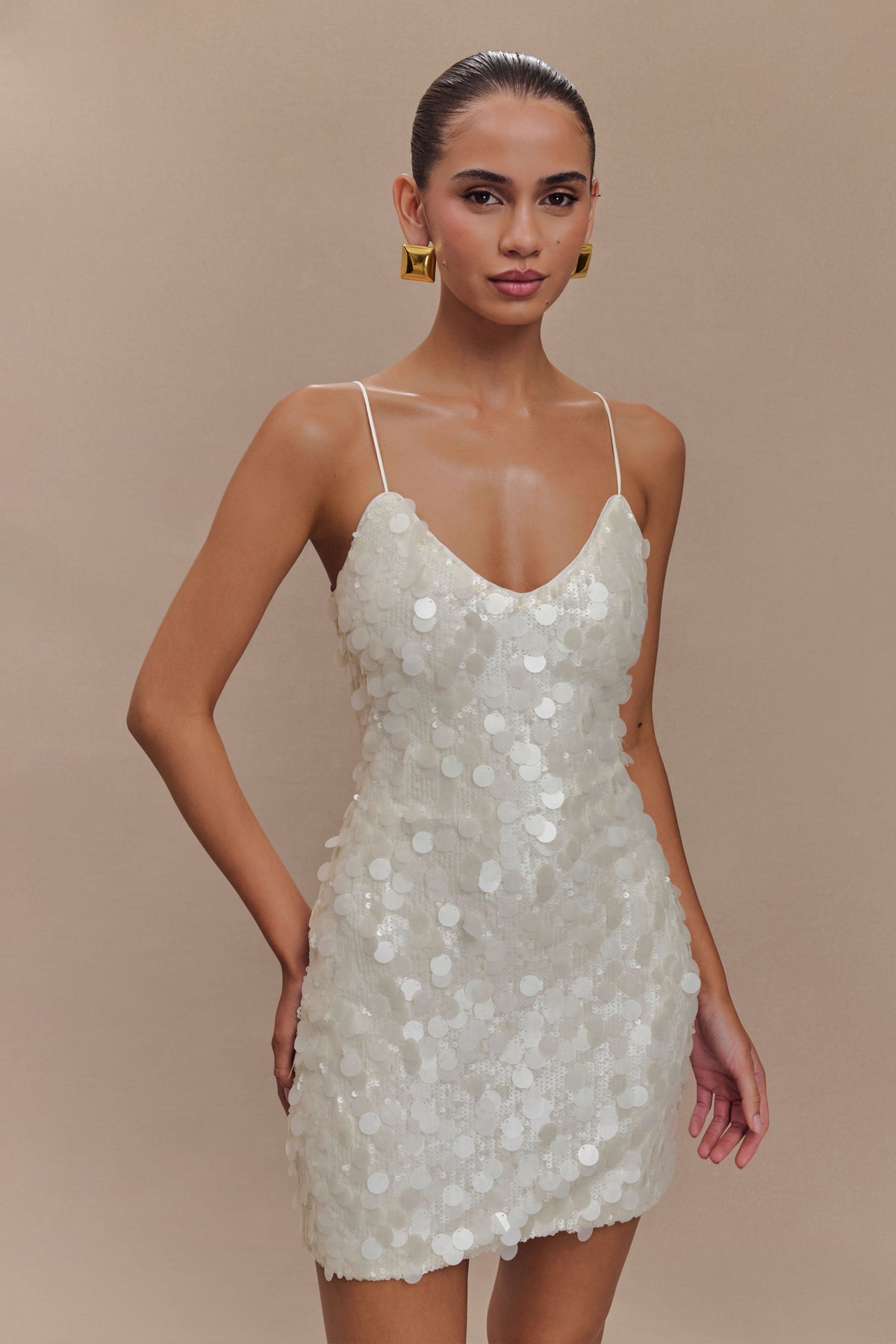 Sequin Mini Dress - Ivory