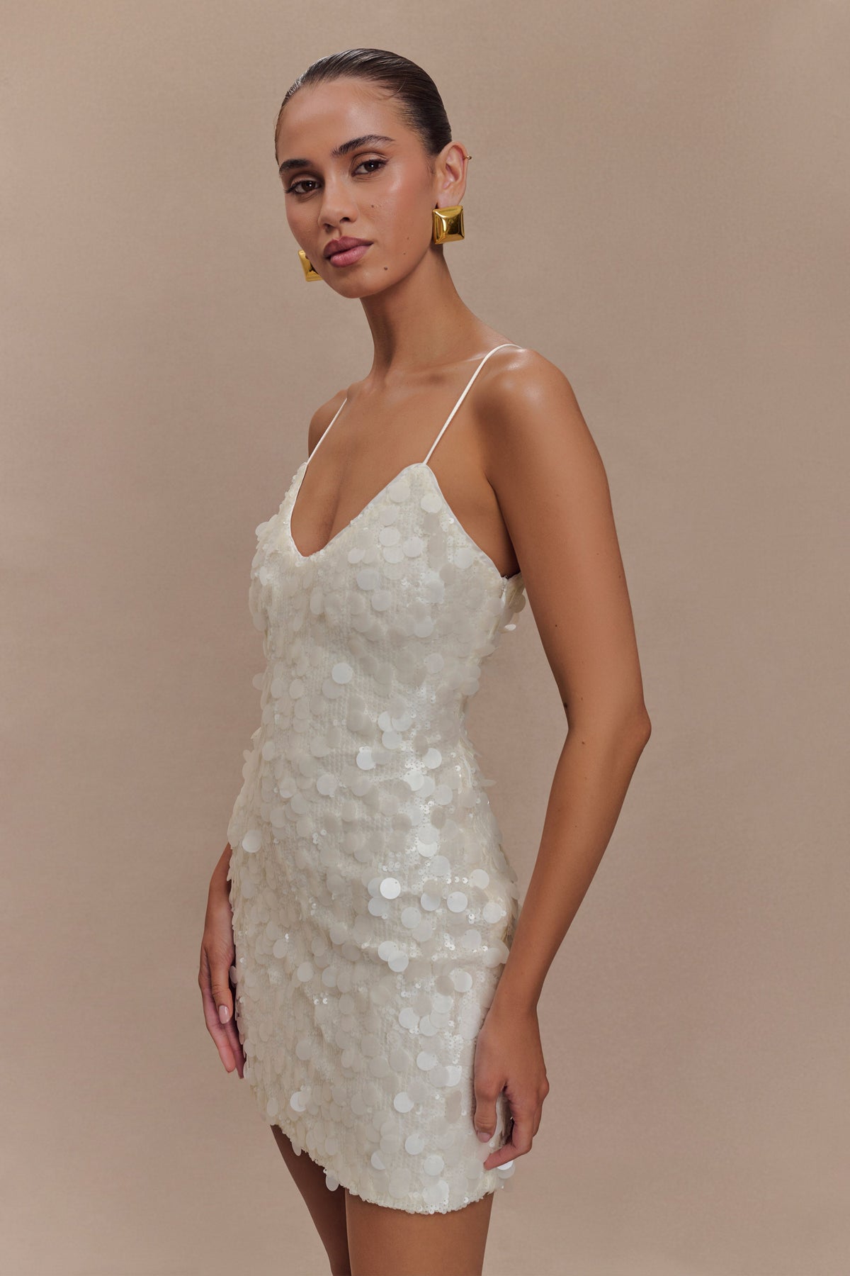 Sequin Mini Dress - Ivory