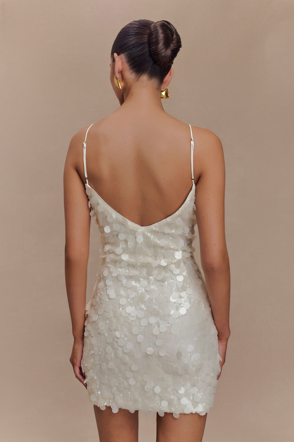 Sequin Mini Dress - Ivory