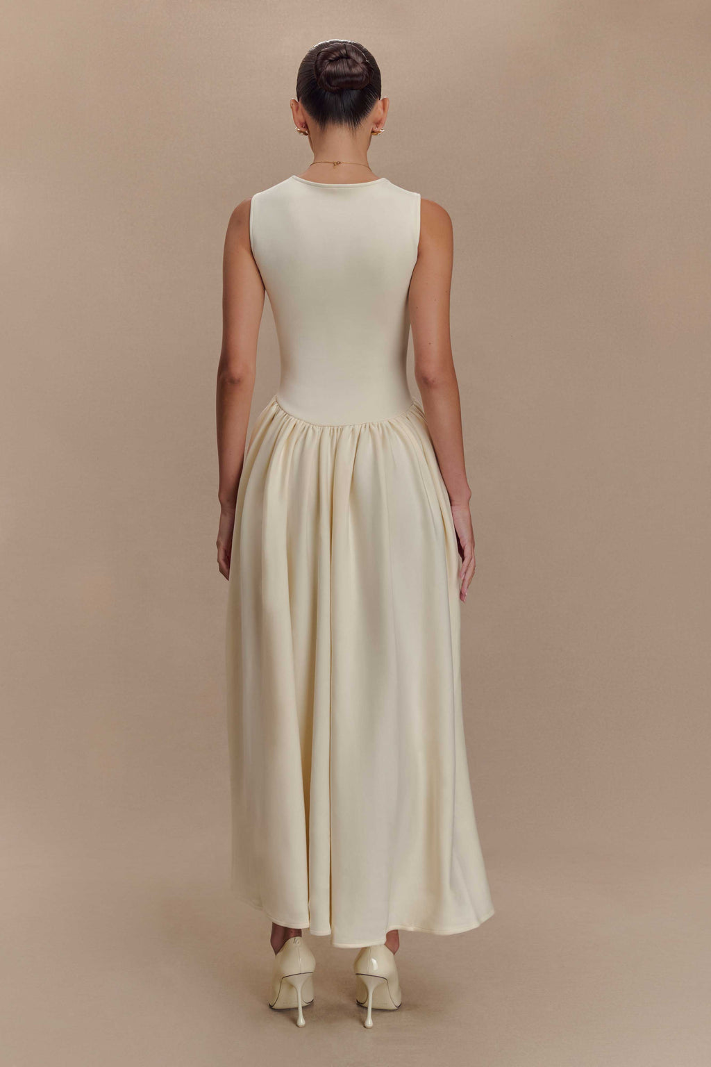 Scuba Jersey Midi Dress - Ivory