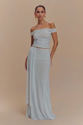 Mesh Maxi Skirt - Pale Blue