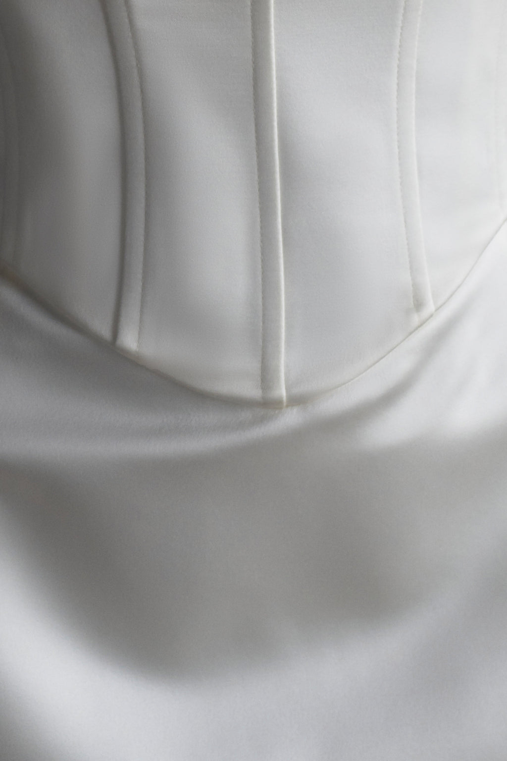 Satin Corset Mini Dress - White