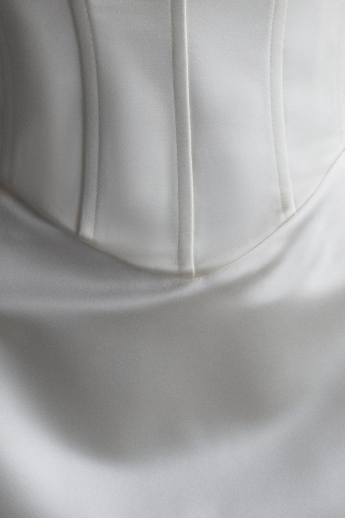 Satin Corset Mini Dress - White