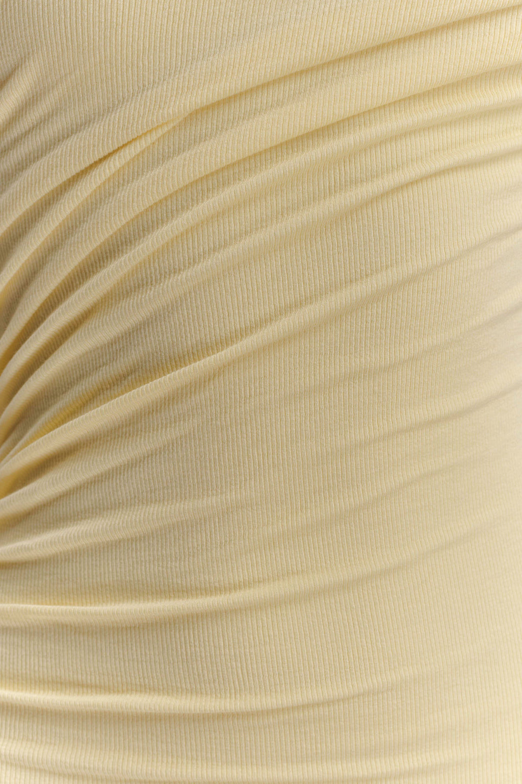 One Shoulder Modal Midi Dress - Pale Lemon