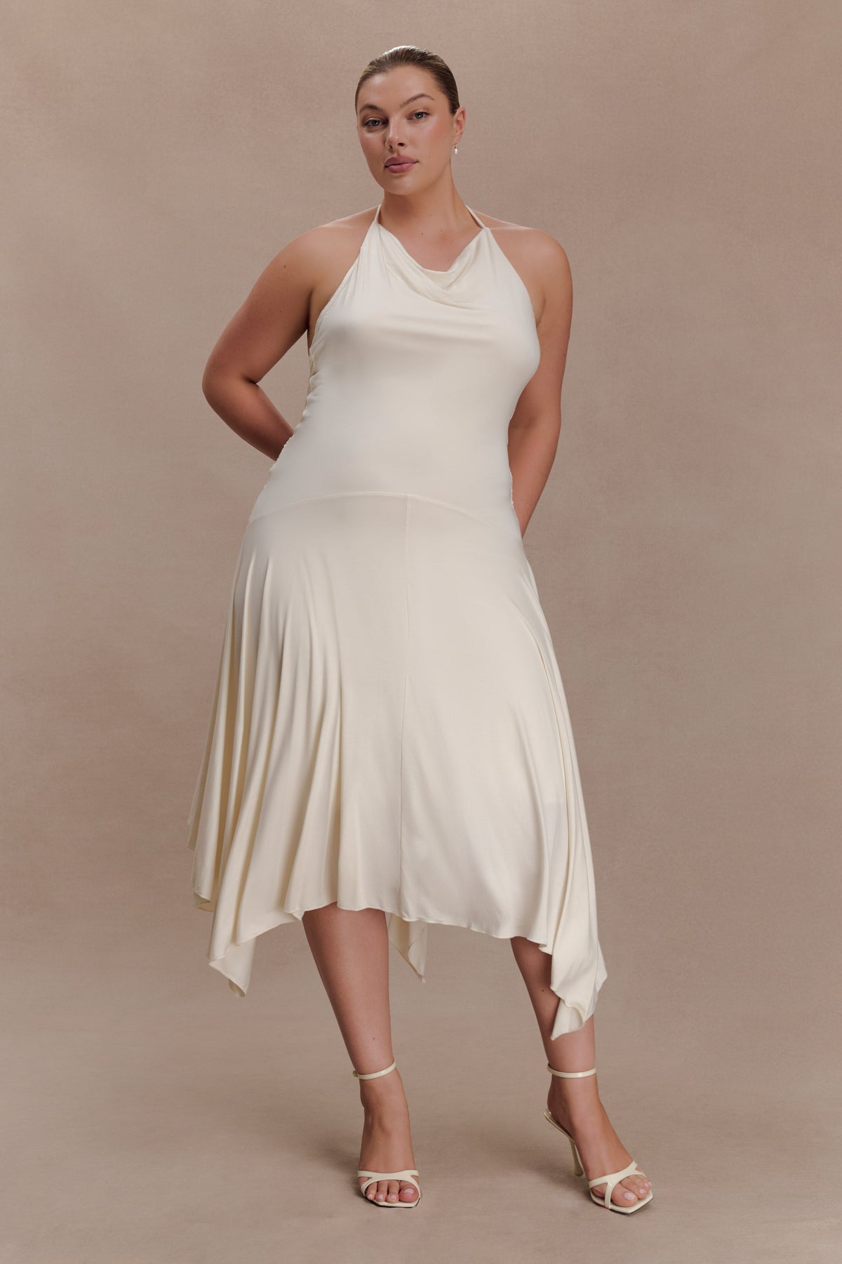Modal Hankie Midi Dress - Ivory