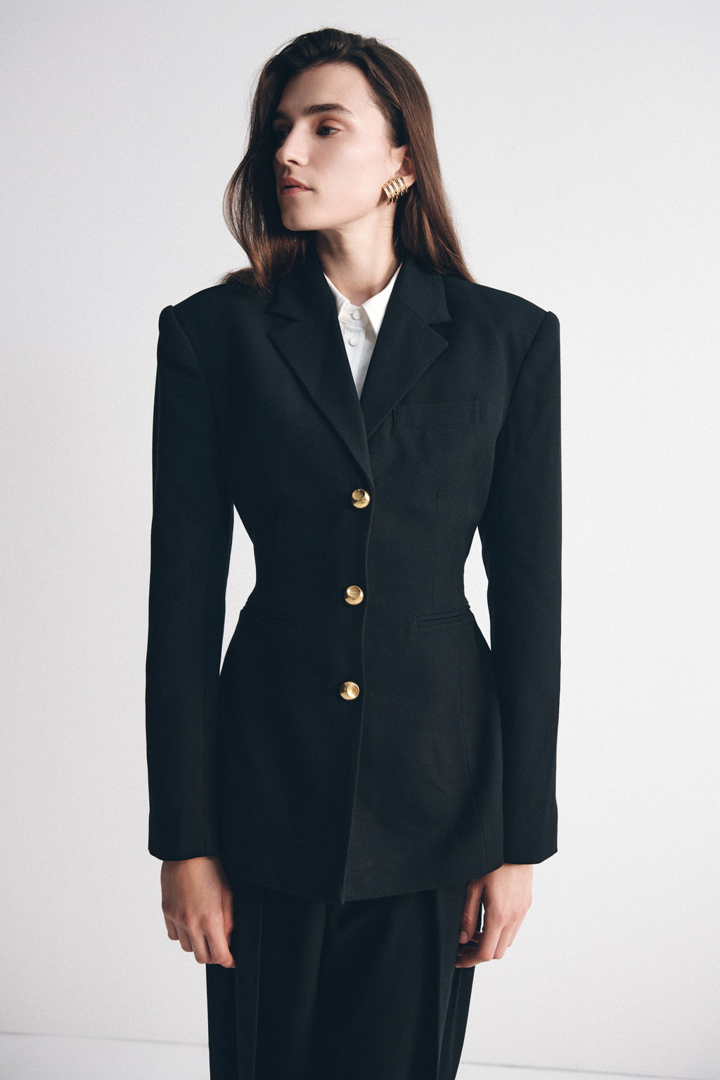 Cinched Blazer - Black