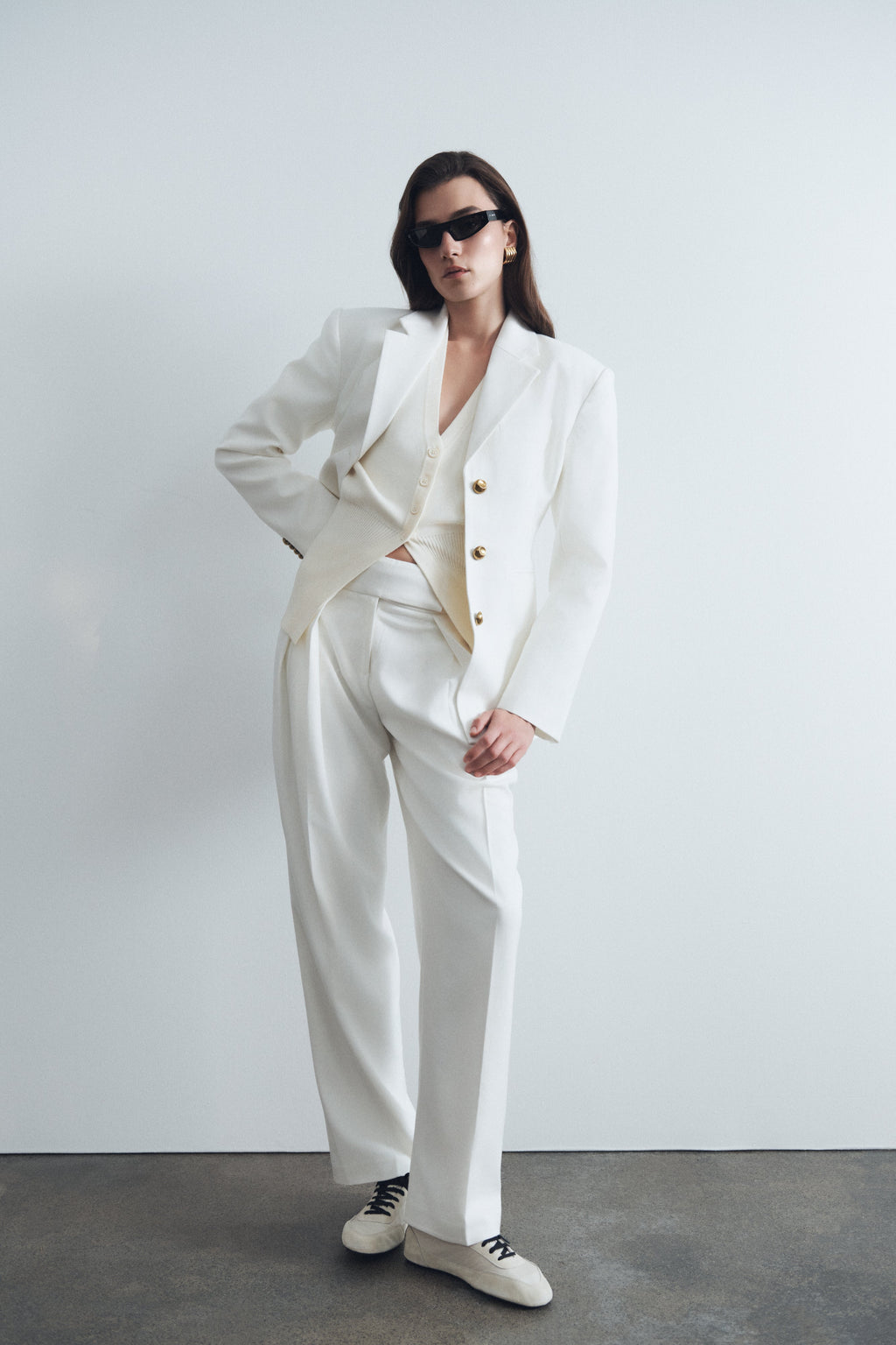 Cinched Blazer - Ivory