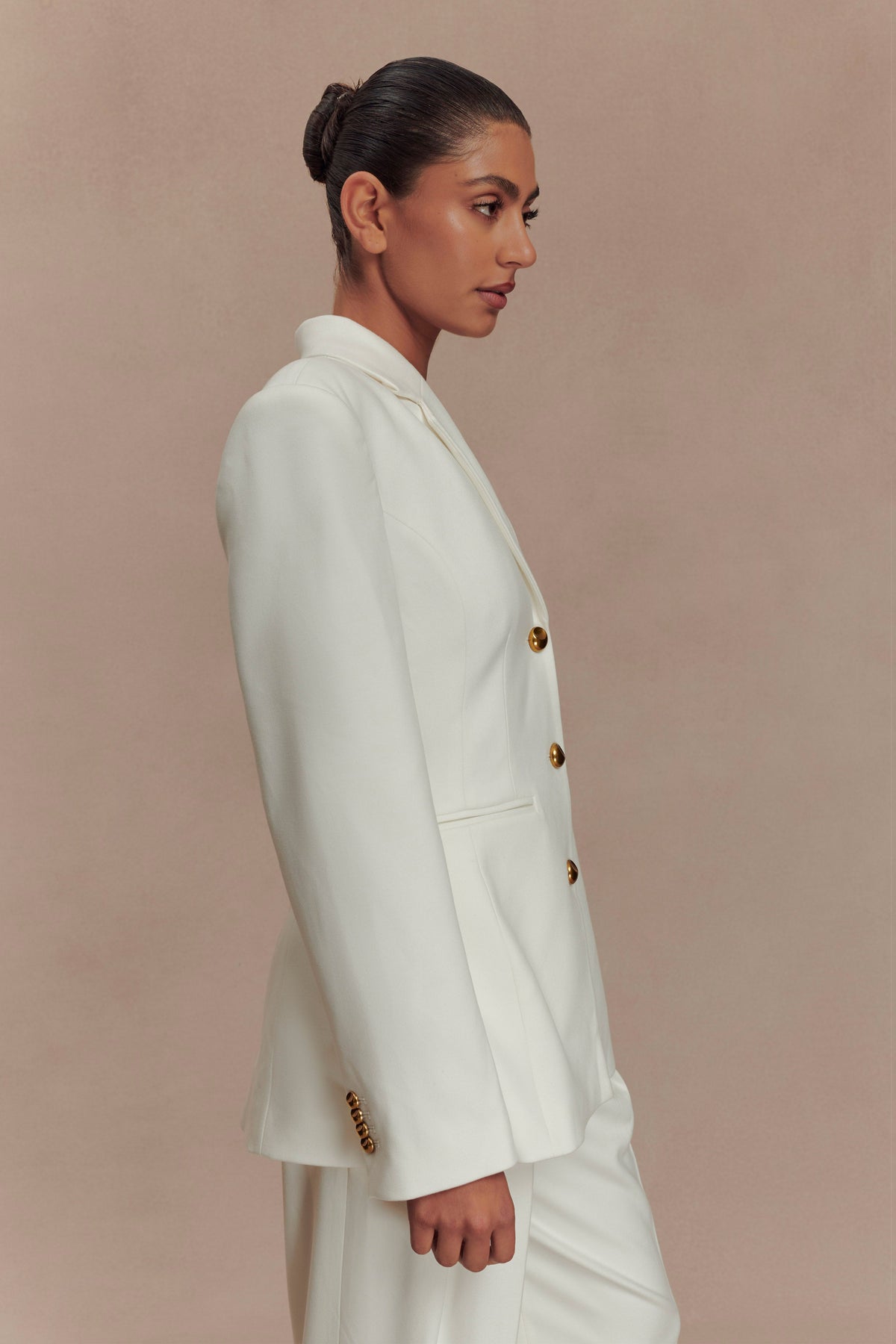 Cinched Blazer - Ivory