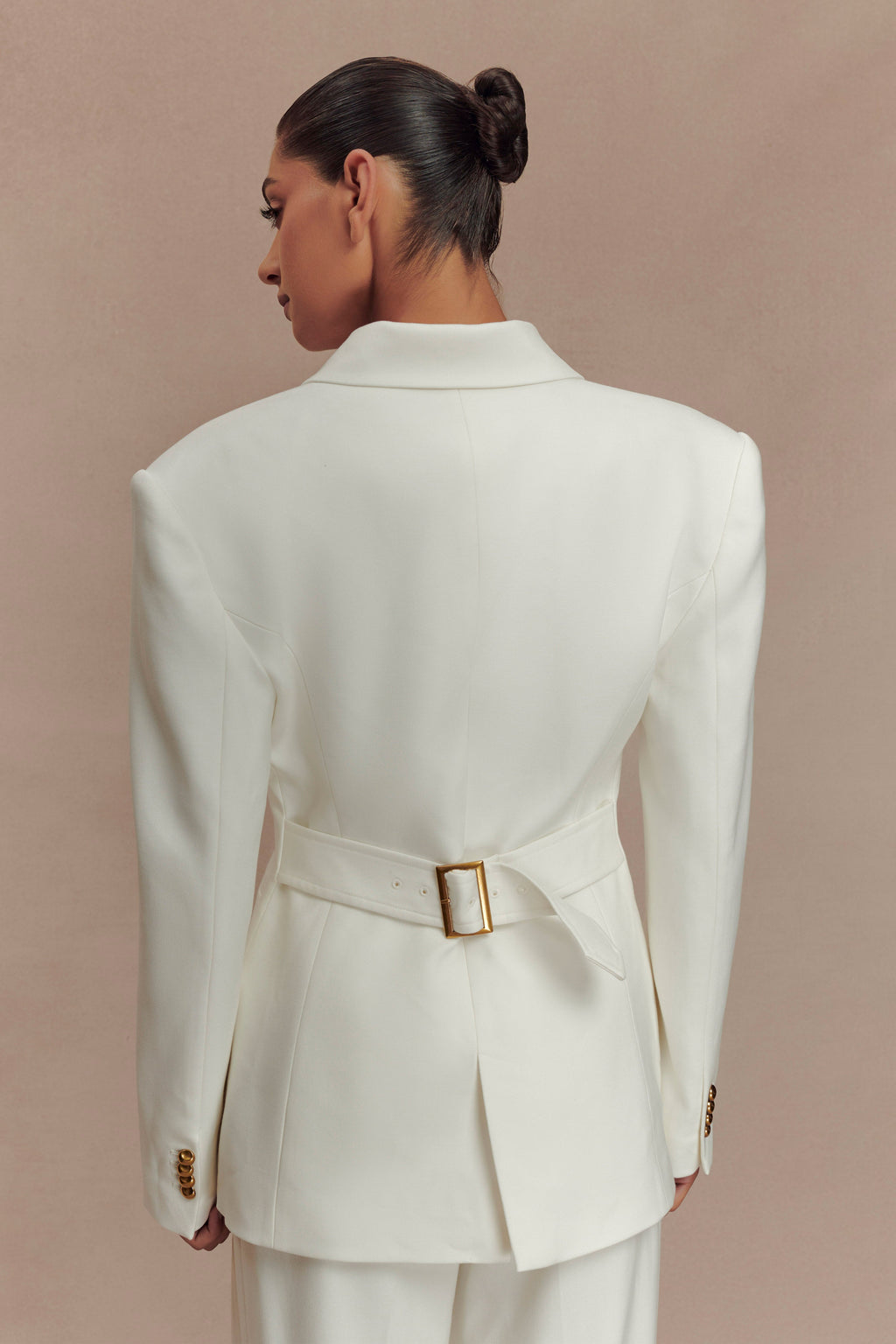 Cinched Blazer - Ivory