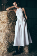 Collared Midi Dress - White