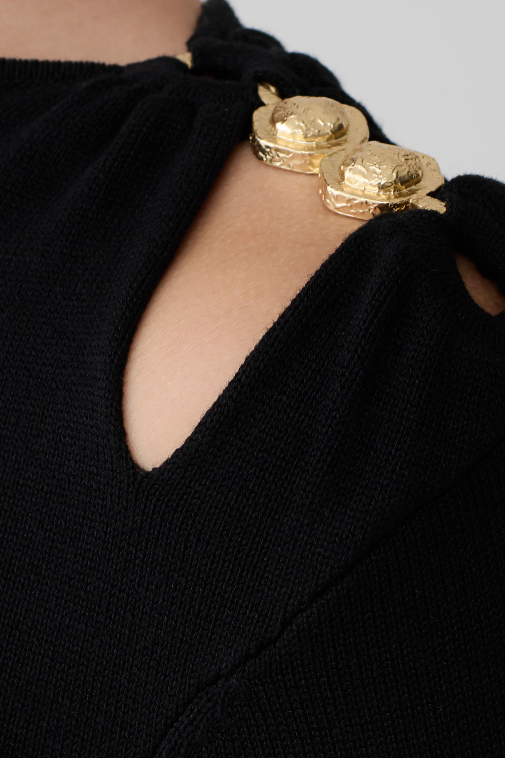 Knit Long Sleeve Longline Top - Black