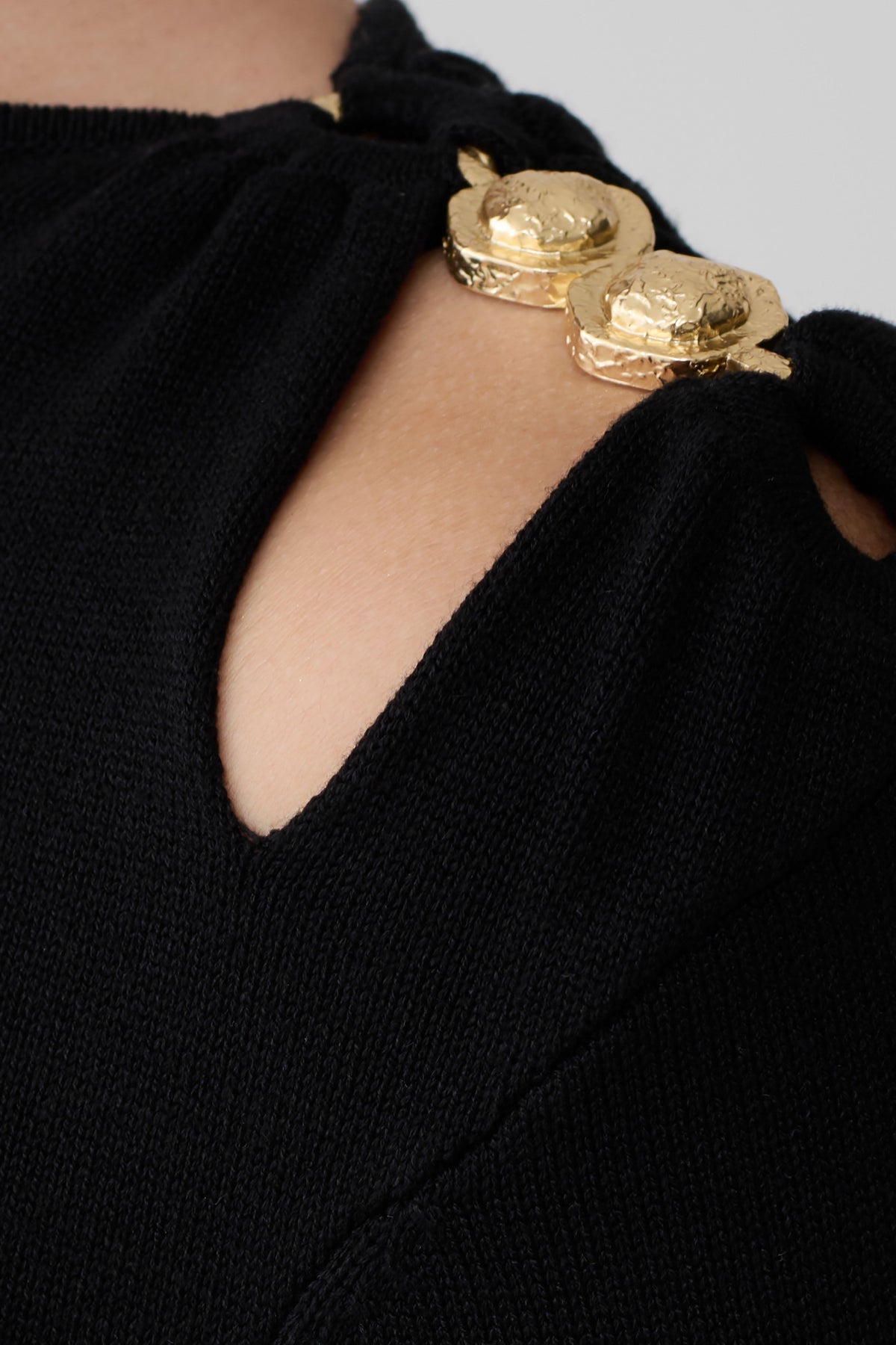 Knit Long Sleeve Longline Top - Black