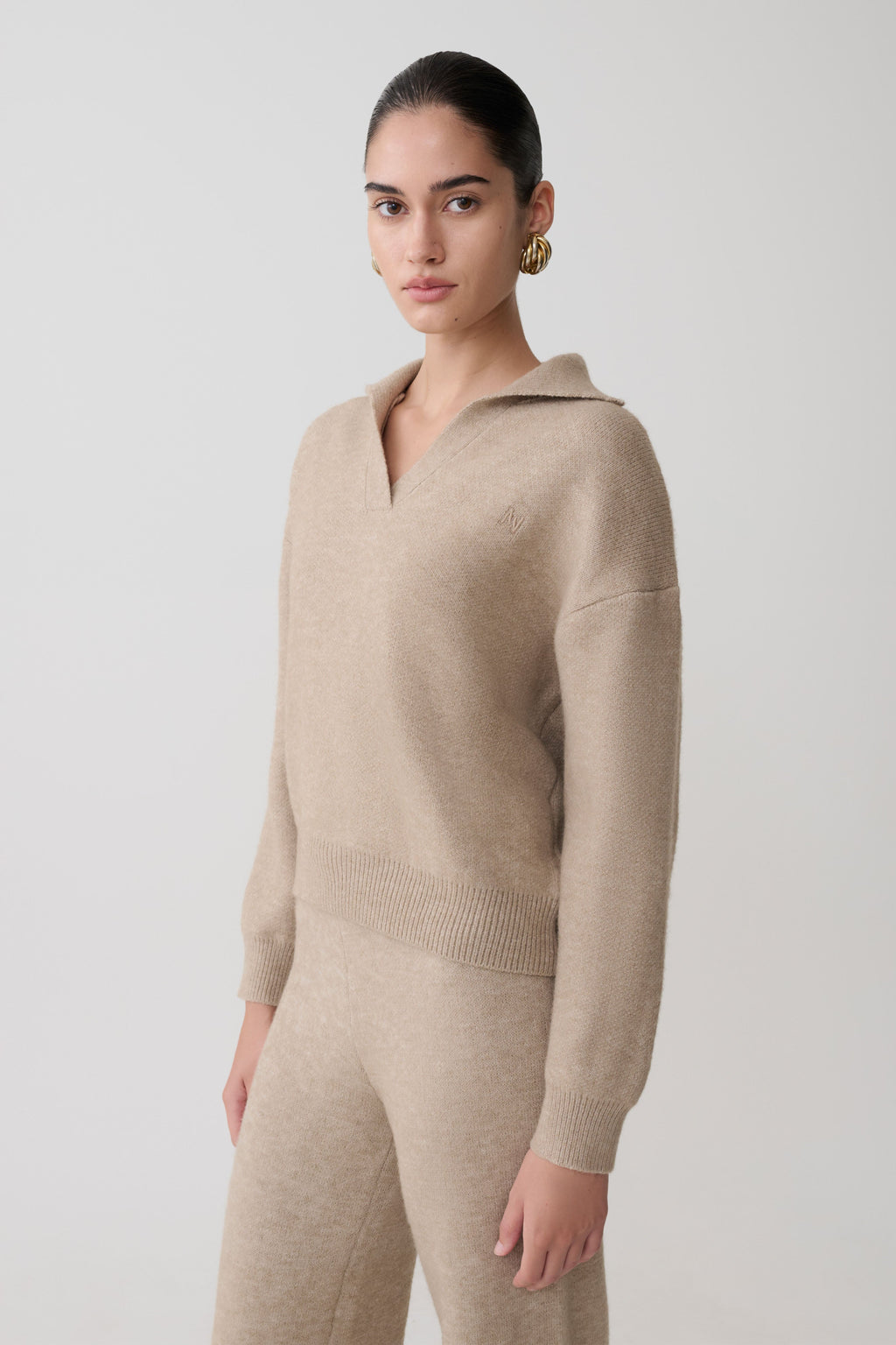 Ribbed Trim Knit Jumper