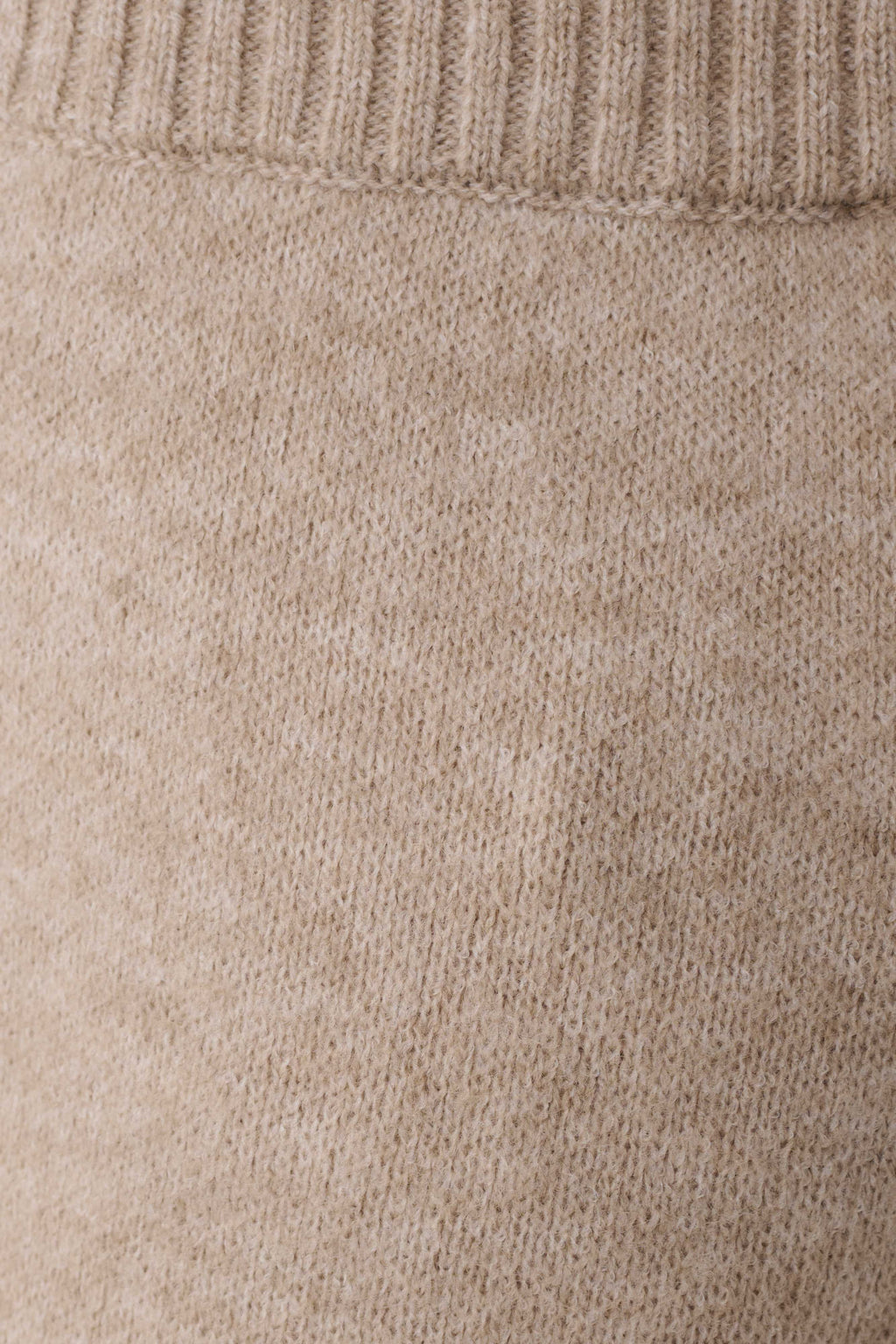 Knit Wide Leg Pants - Beige Marle