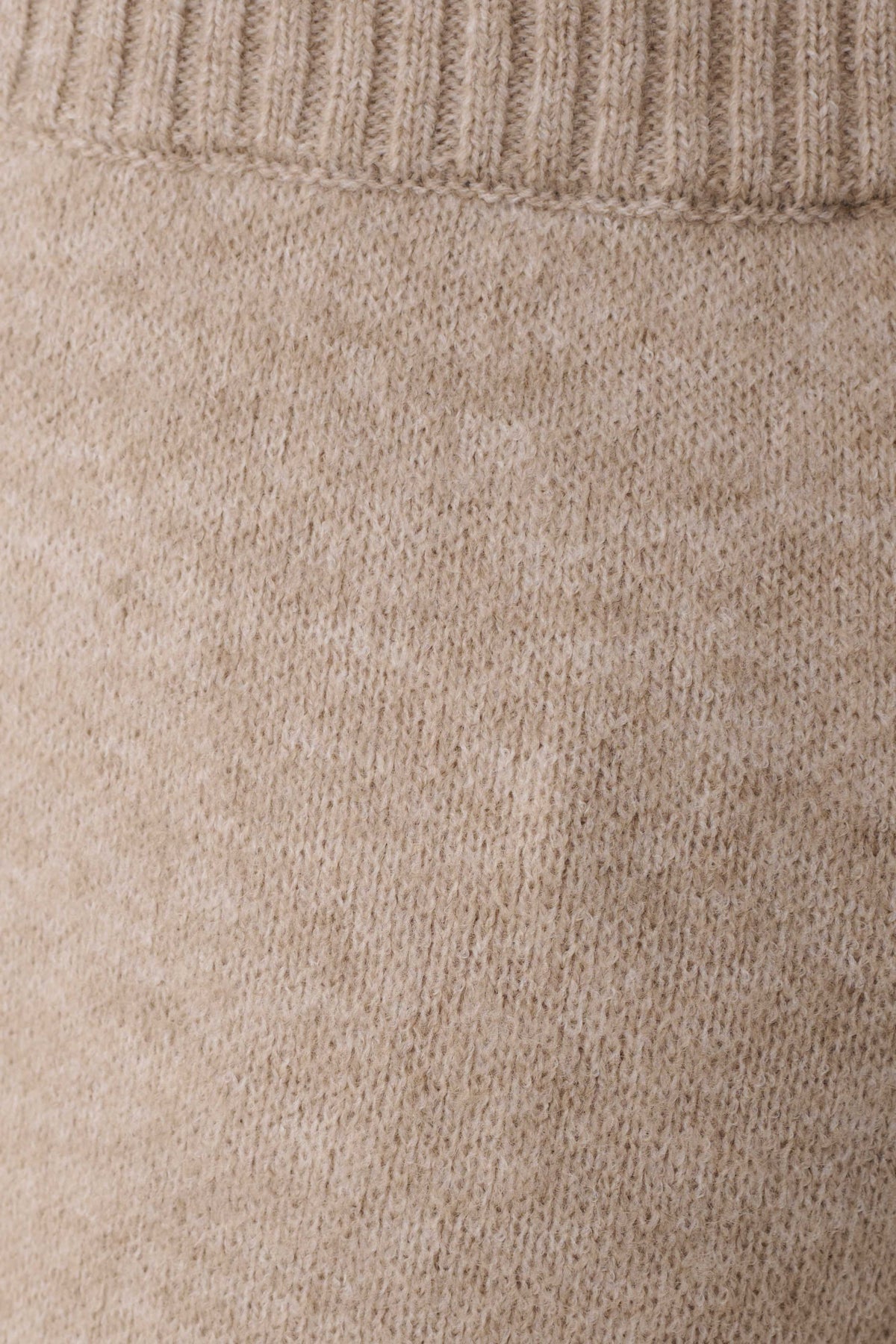 Knit Wide Leg Pants - Beige Marle