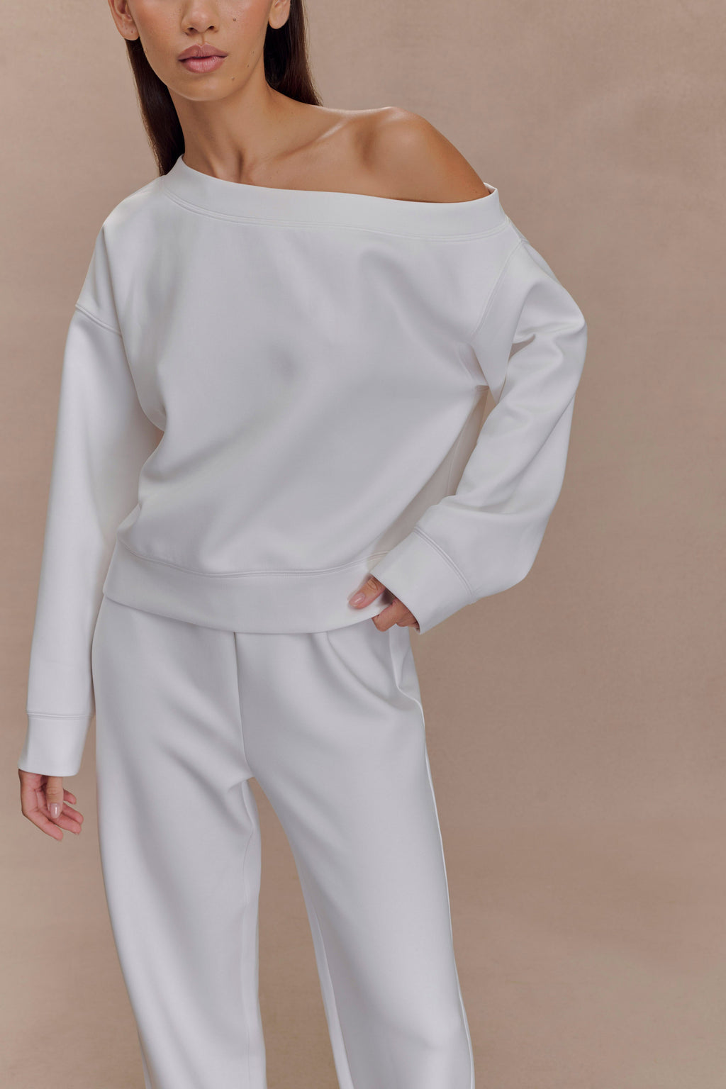 Slouchy Crew Jumper - Ivory