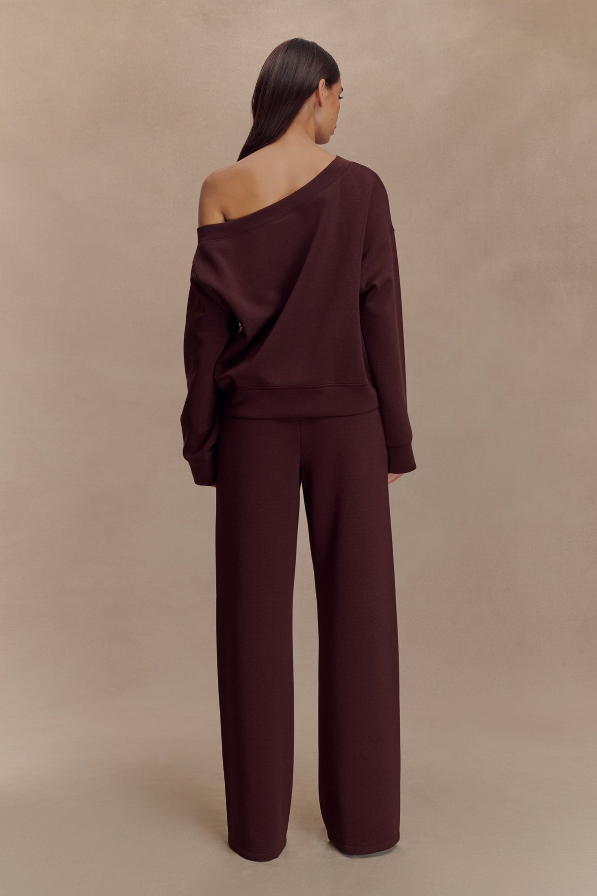 Slouchy Crew Jumper - Chocolate