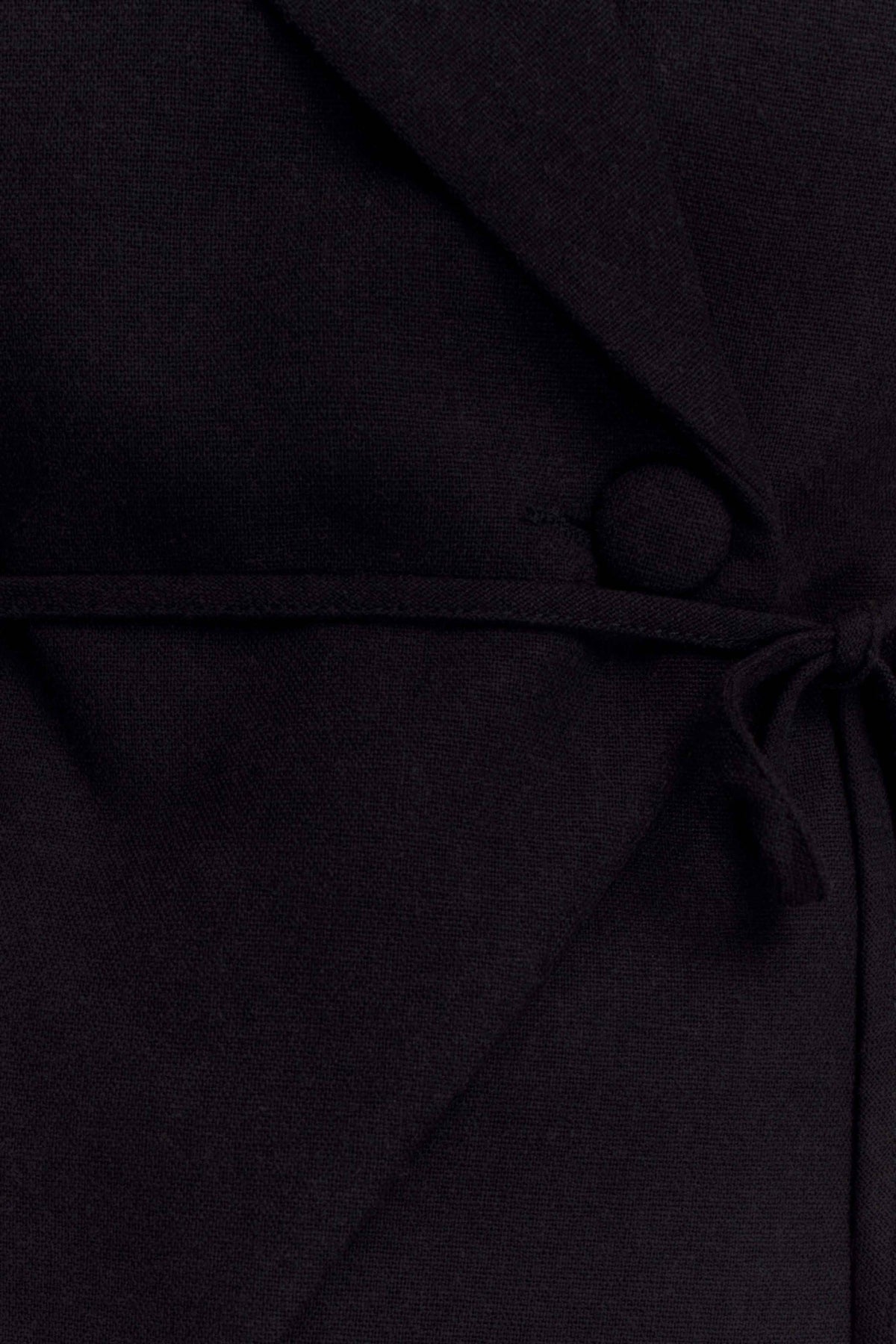 Shortsleeve Linen Top - Black