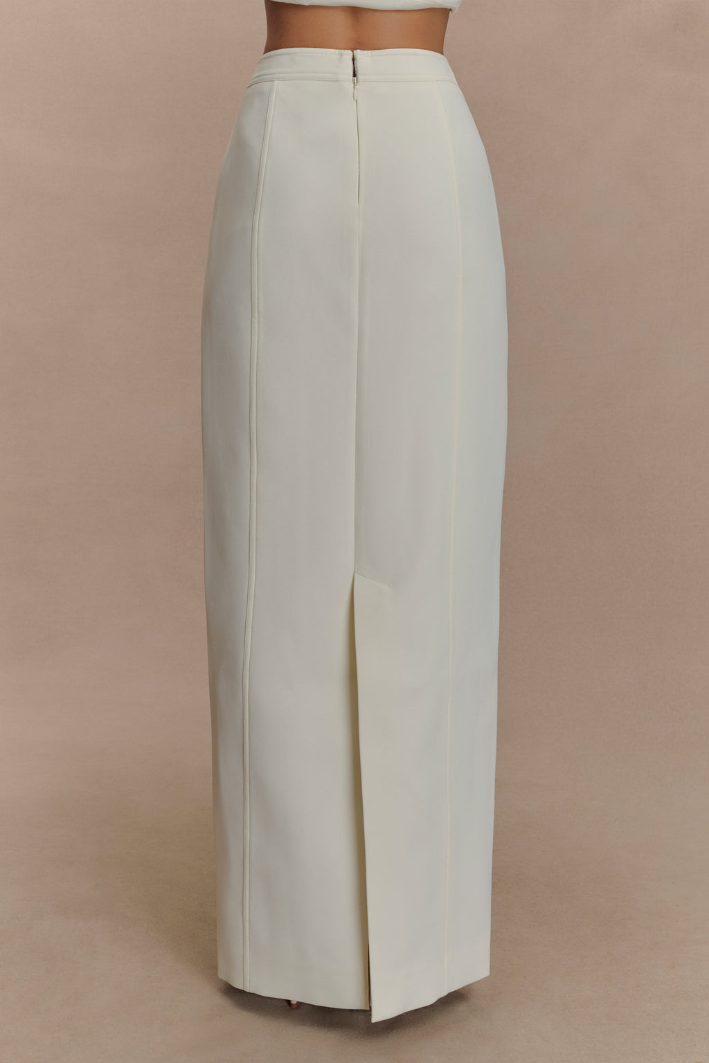 Suiting Maxi Skirt - Ivory