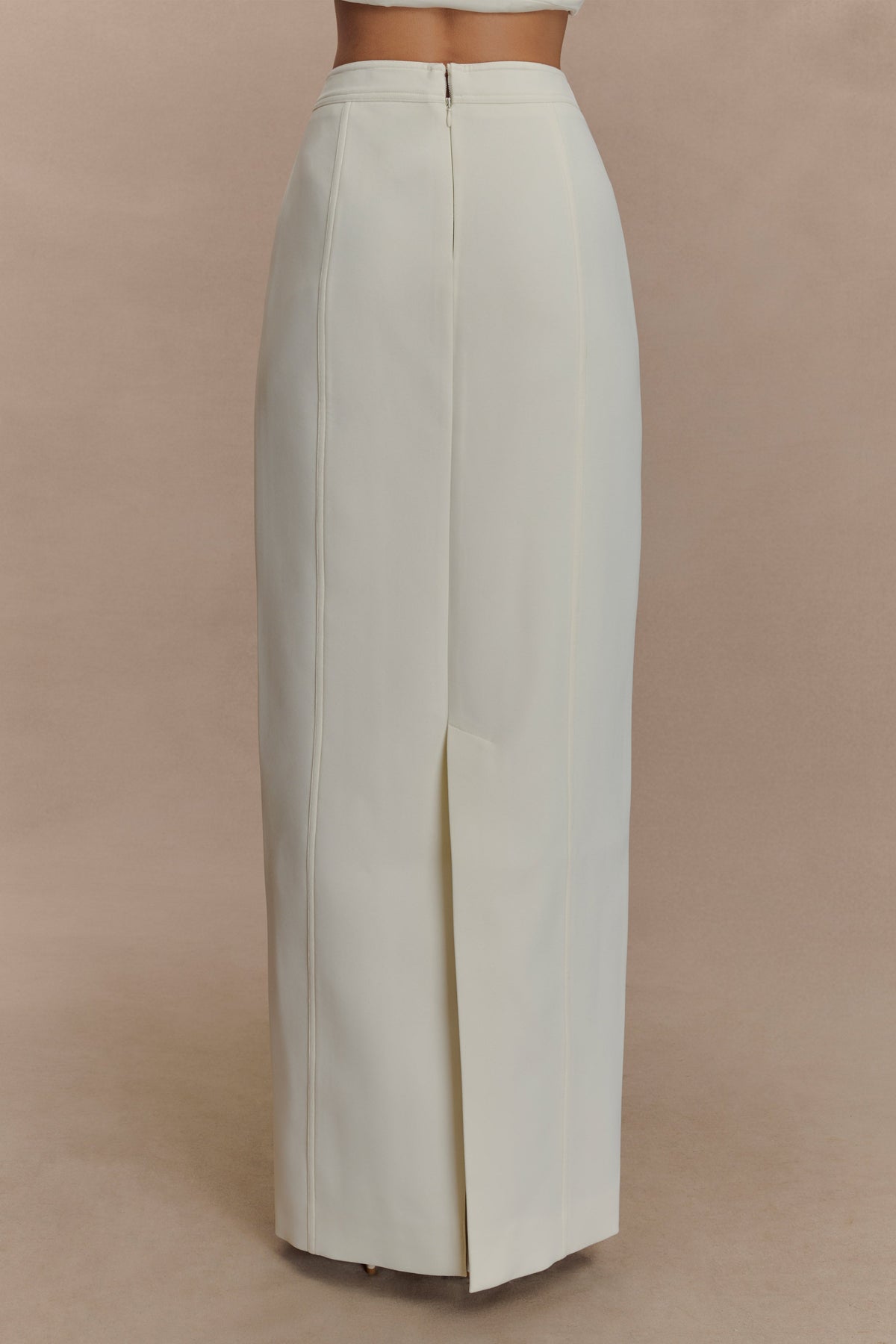 Suiting Maxi Skirt - Ivory