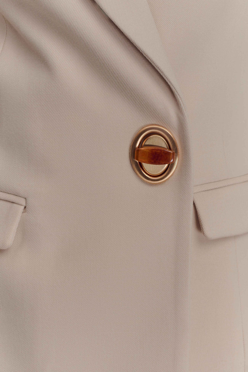 Cinched Waist Blazer - Ivory Stone