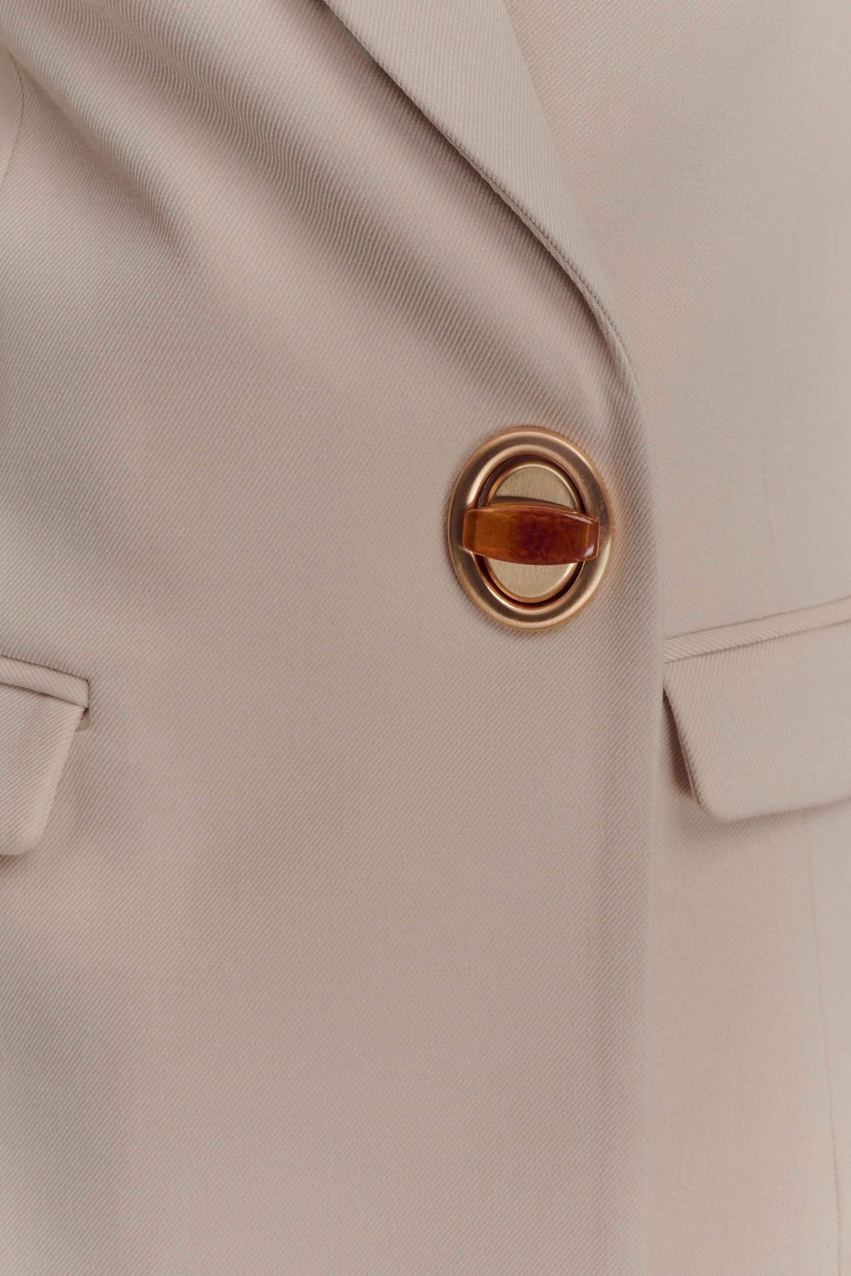 Cinched Waist Blazer - Ivory Stone
