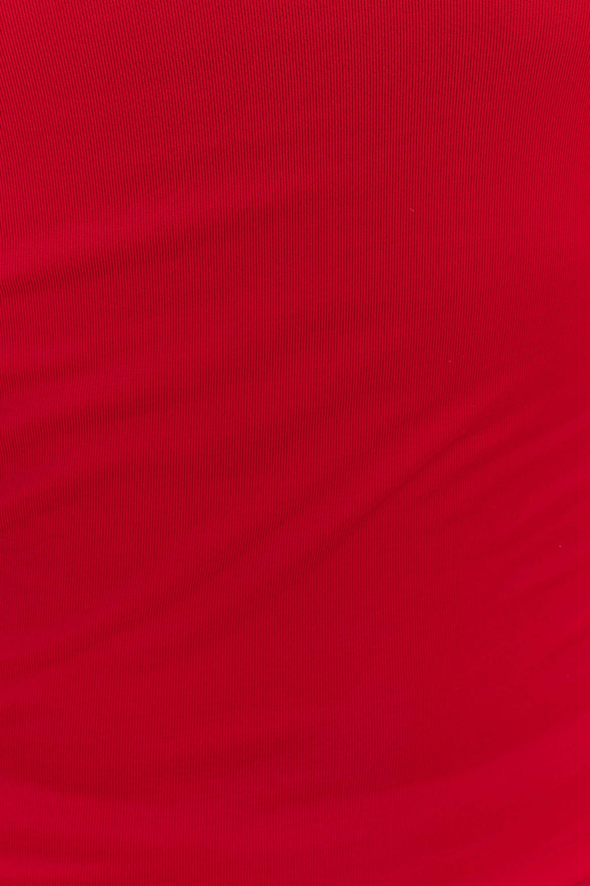 Slinky Fishtail Maxi Skirt - Red