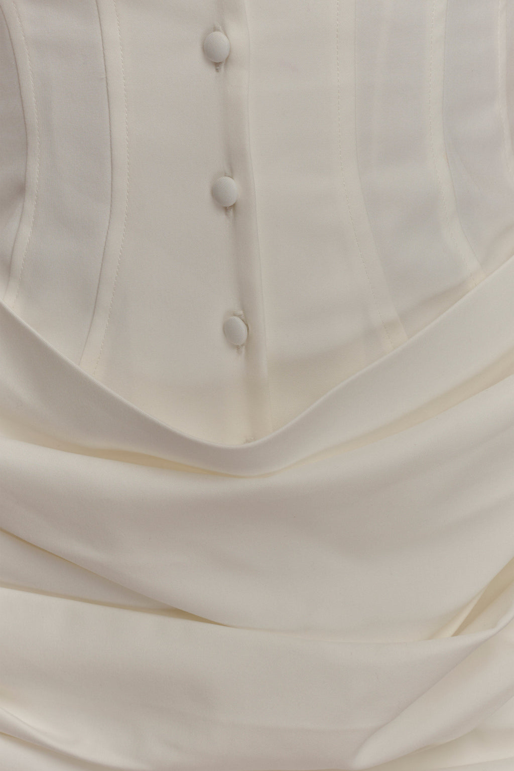 Collared Cotton Mini Dress - White