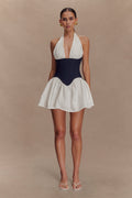 Denim Cotton Mini Dress - Indigo Blue