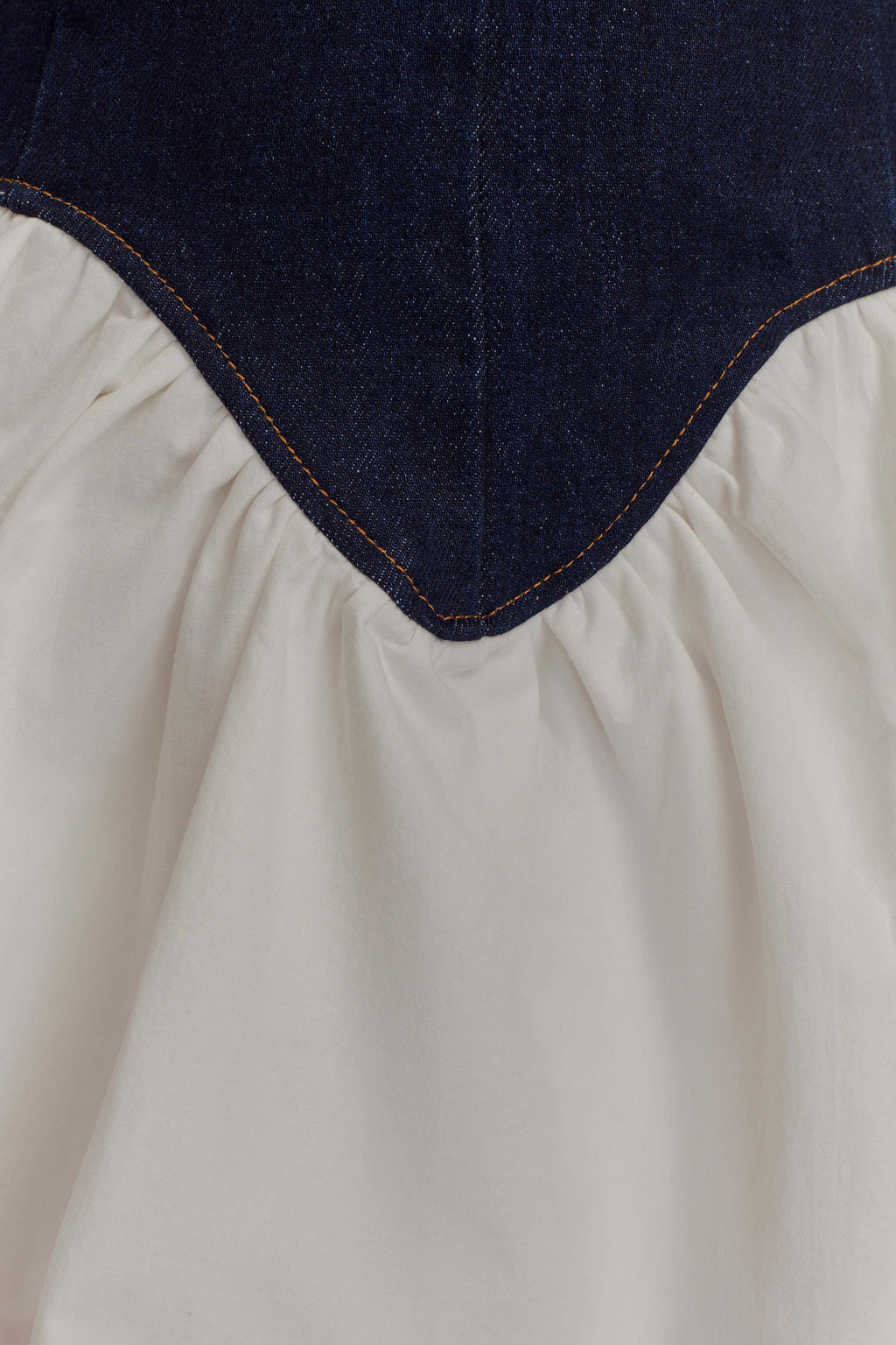 Denim Cotton Mini Dress - Indigo Blue