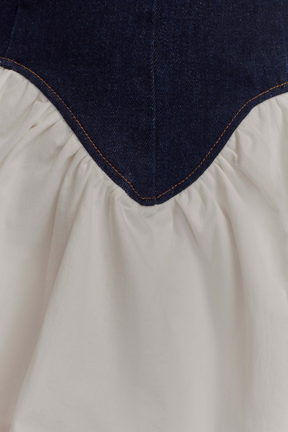 Denim Cotton Mini Dress - Indigo Blue