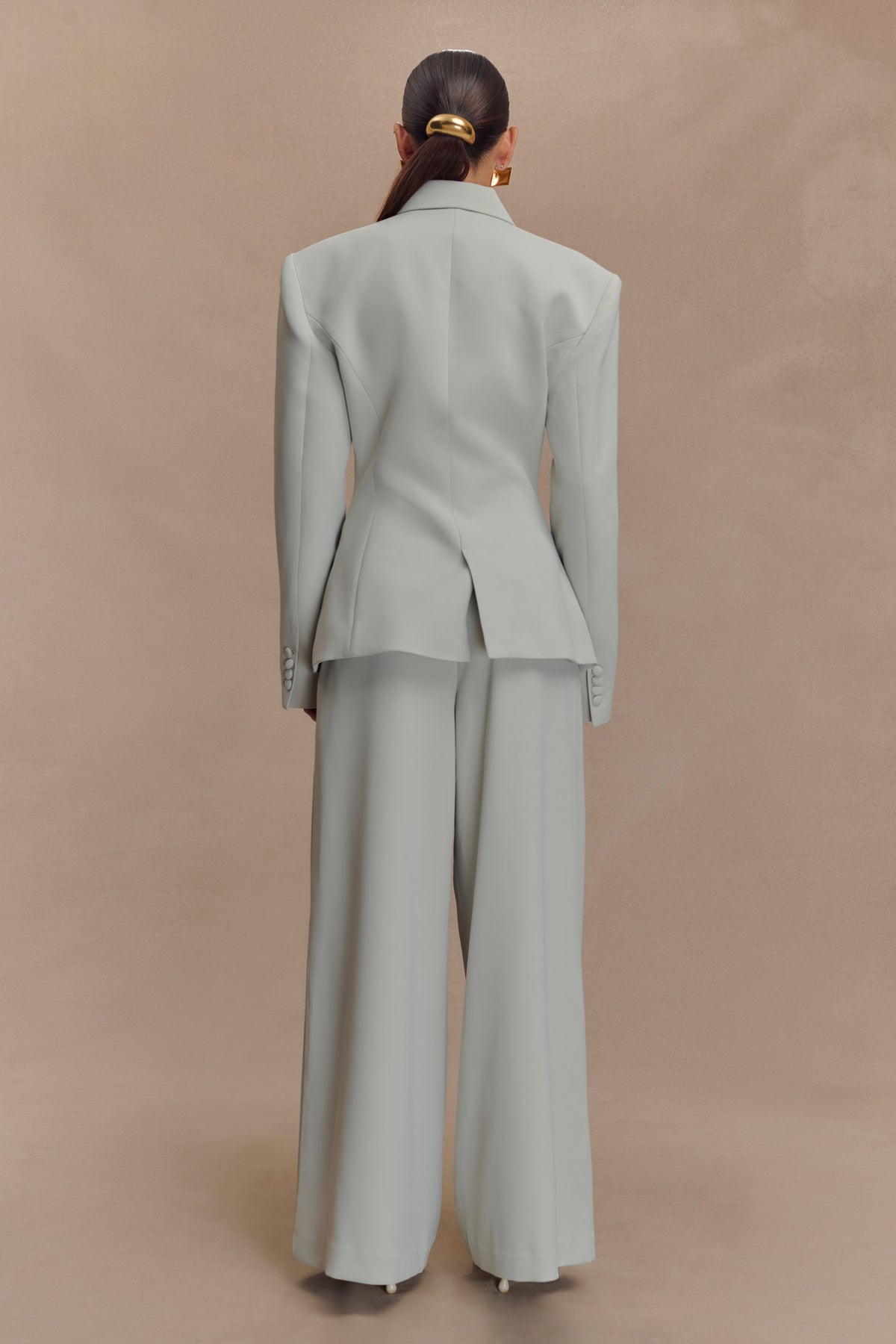 Cinched Suiting Blazer - Light Sage