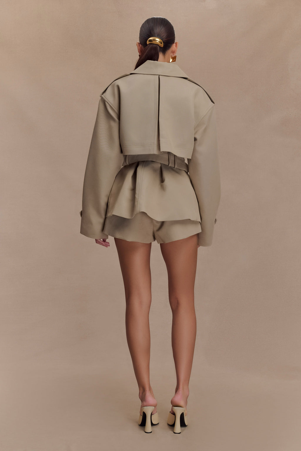 Short Trench Jacket - Pebble