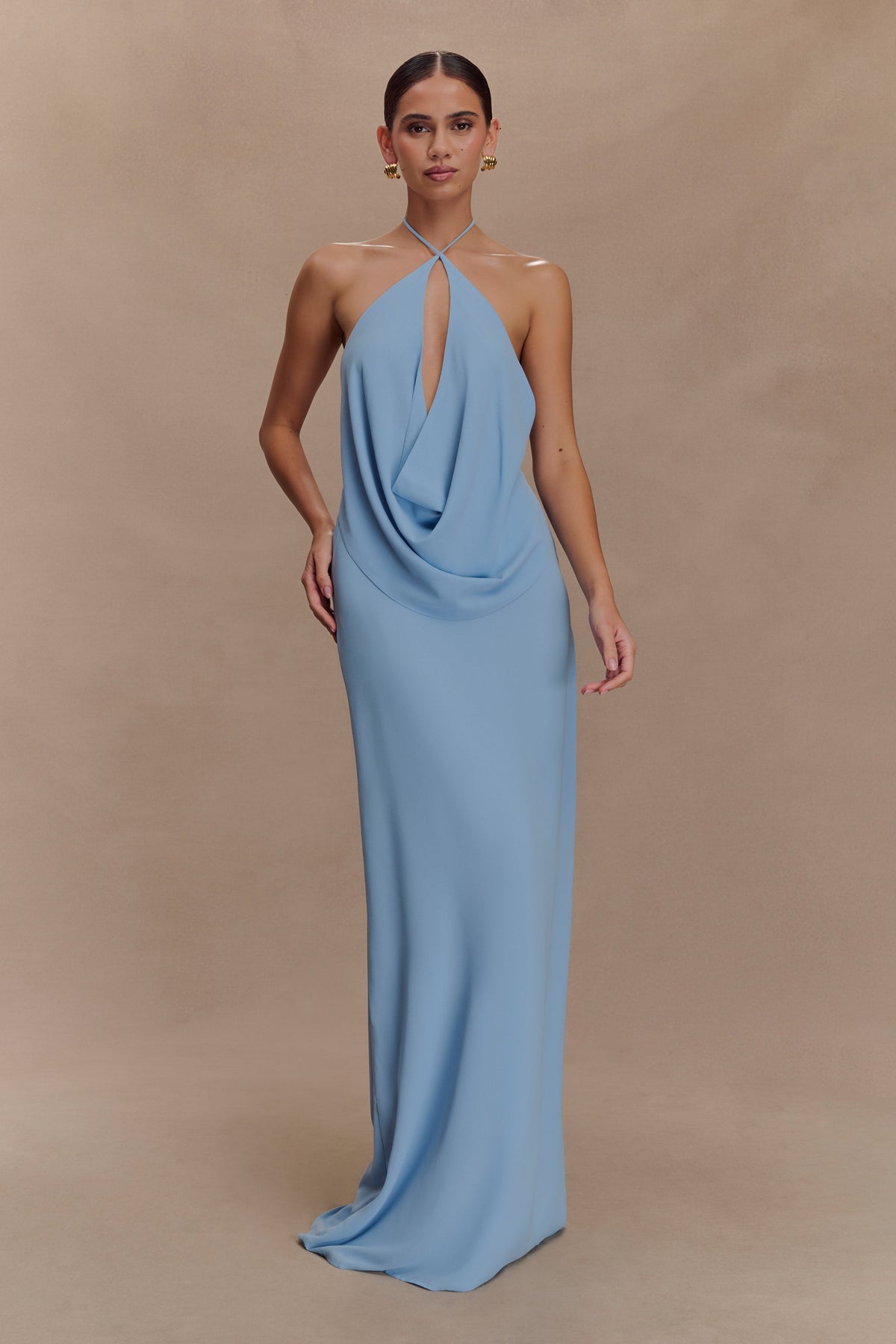 Chiffon Maxi Skirt - Sky Blue