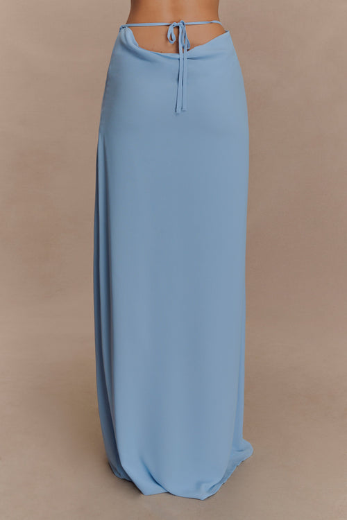 Chiffon Maxi Skirt - Sky Blue
