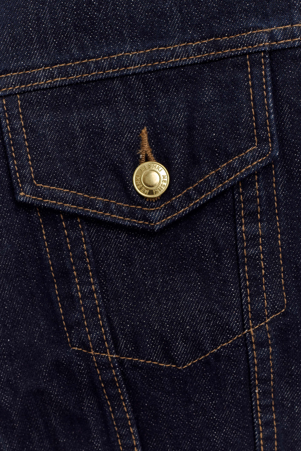 Cinched Denim Jacket - Washed Indigo Blue