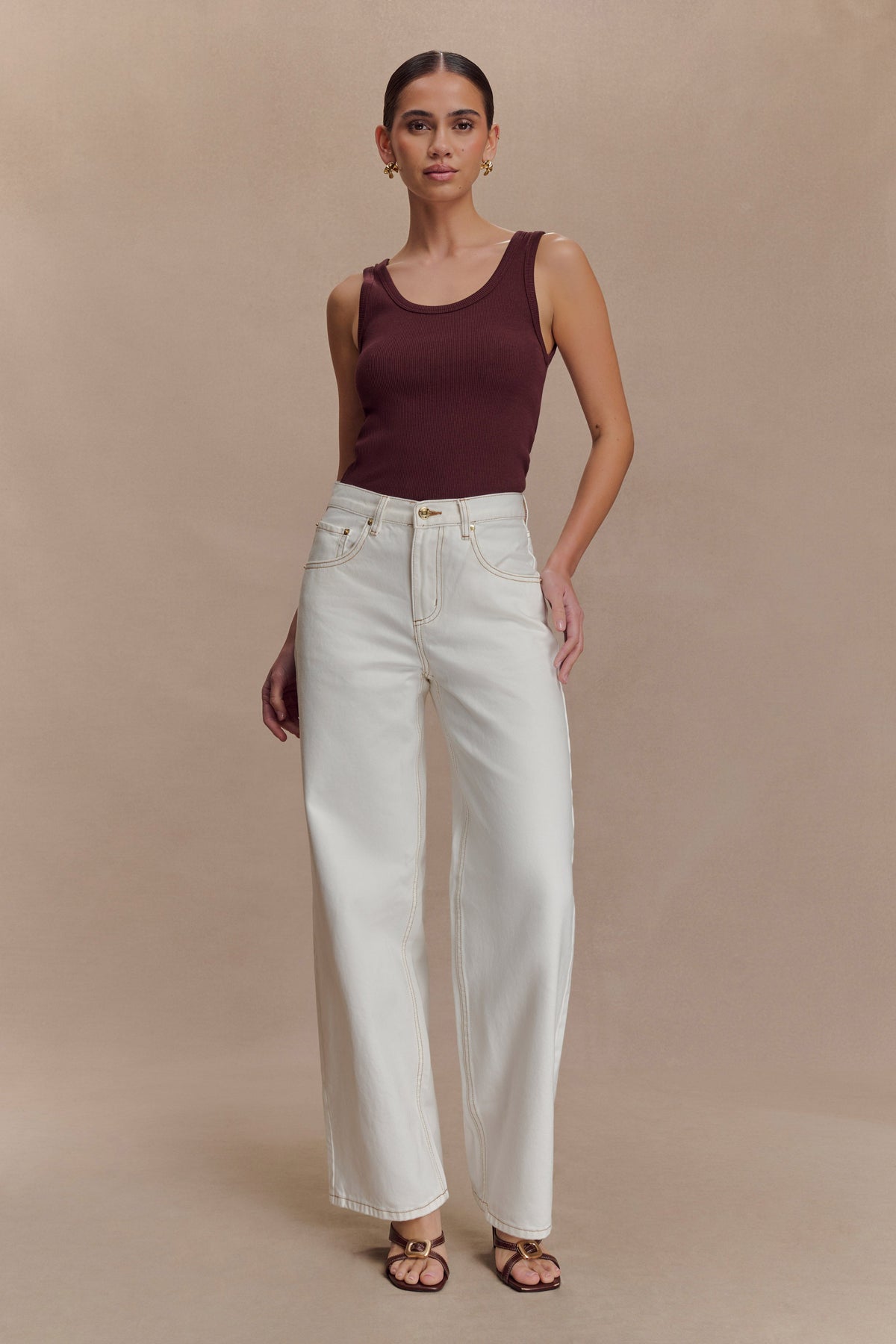 Scoop Tank Top - Chocolate