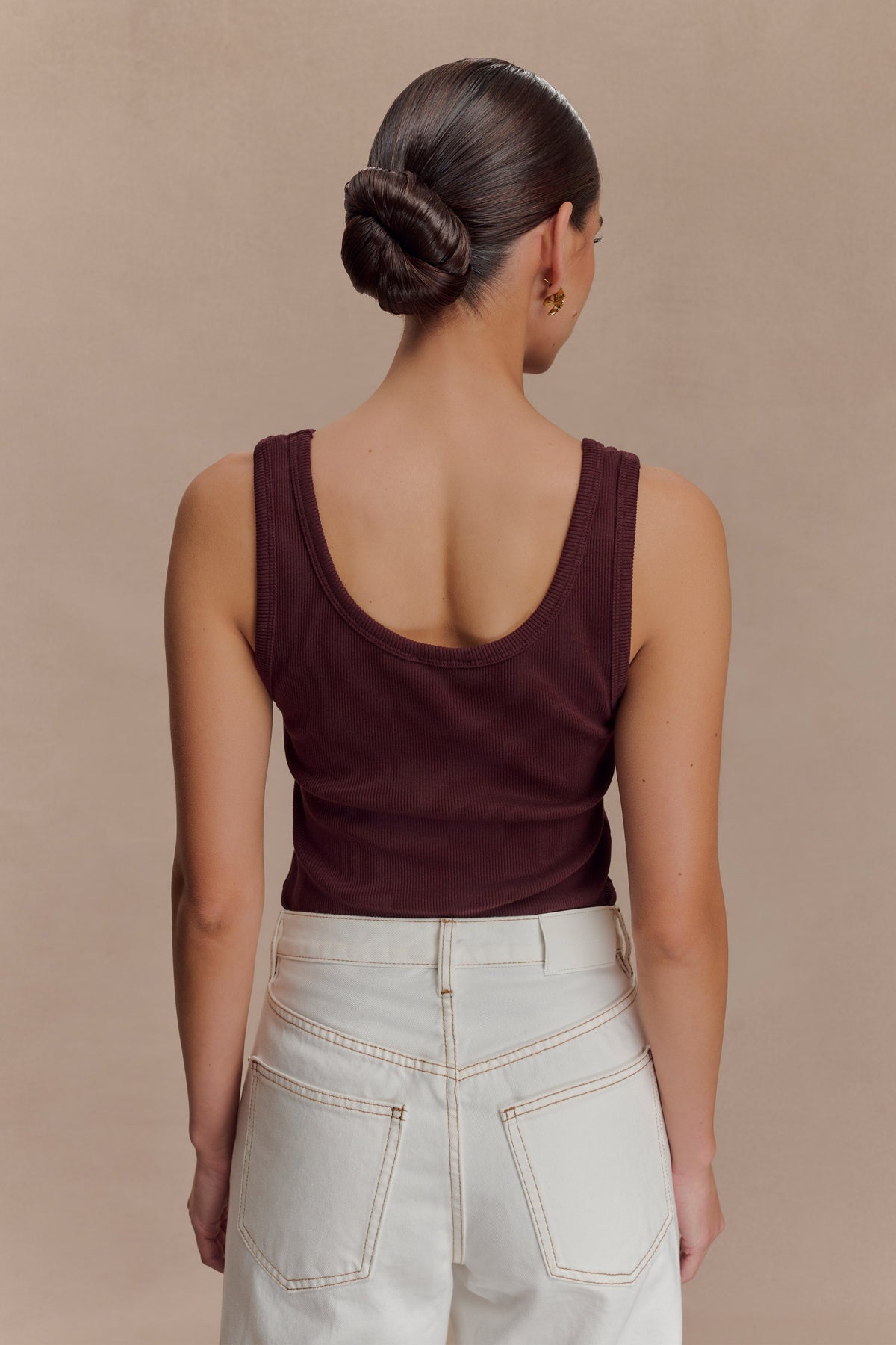 Scoop Tank Top - Chocolate